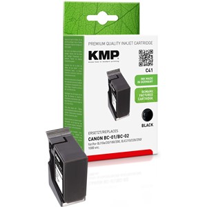 KMP 0907,4011 - Tintenpatrone, schwarz, kompatibel zu Canon BC01/BC02