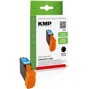 KMP 0944,0001 - Tintenpatrone schwarz, kompatibel zu Canon BCI-24Bk