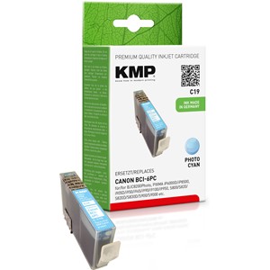 KMP 0958,0043 - Tintenpatrone light cyan, kompatibel zu Canon BCI-6PC