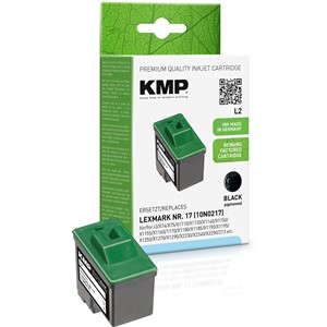 KMP 1017,4171 - Tintenpatrone, schwarz, kompatibel zu Lexmark 10N0217, Nr.17
