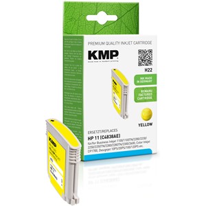 KMP 1029,4389 - Tintenpatrone, yellow, kompatibel zu HP C4838AE, HP11