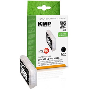 KMP 1060,0001 - Tintenpatrone, schwarz, kompatibel zu Brother LC-970Bk