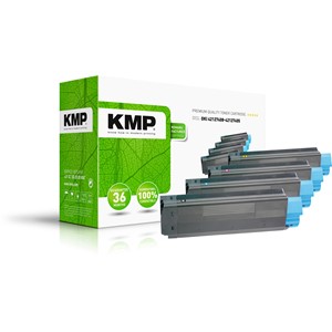 KMP 1195,0005 - Toner Vorteilspack, kompatibel zu OKI 42127405, 42127406, 42127407, 42127408