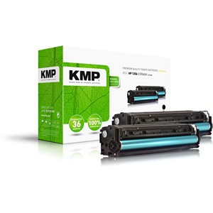 KMP 1216,0021 - Tonerkassetten Doppelpack, schwarz, kompatibel zu 125A (CB540A)