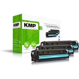 KMP 1236,0030 - Tonerkassetten Multipack, cyan, magenta, yellow, kompatibel zu 131A (CF211A, CF212A, CF213A)