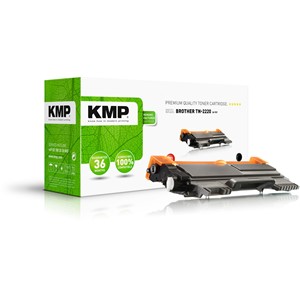 KMP 1257,5000 - Tonerkartusche, schwarz, kompatibel zu Brother TN2220