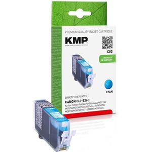 KMP 1515,0003 - Tintenpatrone mit Chip, cyan, kompatibel zu Canon CLI-526C