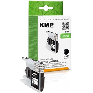 KMP 1524,0001 - Tintenpatrone, schwarz, kompatibel zu Brother LC-1240BK