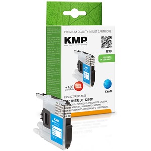 KMP 1524,0003 - Tintenpatrone, cyan, kompatibel zu Brother LC-1240C