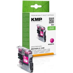 KMP 1525,0006 - Tintenpatrone, magenta, kompatibel zu Brother LC123M
