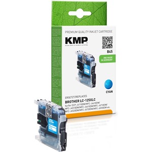 KMP 1526,0003 - Tintenpatrone, cyan, kompatibel zu Brother LC125XLC