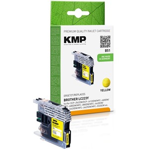 KMP 1529,0009 - Tintenpatrone, yellow, kompatibel zu Brother LC223Y