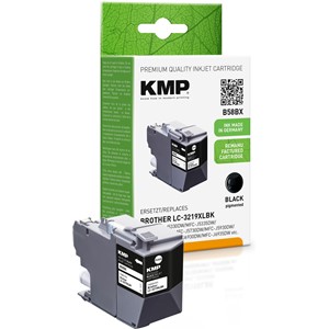 KMP 1537,4001 - Tintenpatrone, schwarz, kompatibel zu Brother LC3219XLBK