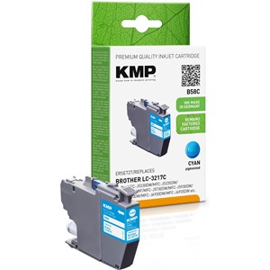 KMP 1538,4803 - Tintenpatrone, cyan, kompatibel zu Brother LC3217C