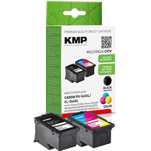 KMP 1562,4005 - Tintenpatronen Multipack, schwarz und 3-farbig, kompatibel zu Canon PG-545XLCL-546XL