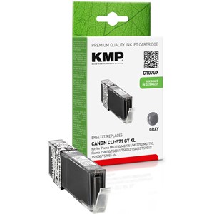 KMP 1569,0041 - Tintenpatrone, grau, kompatibel zuCanon CLI571GYXL