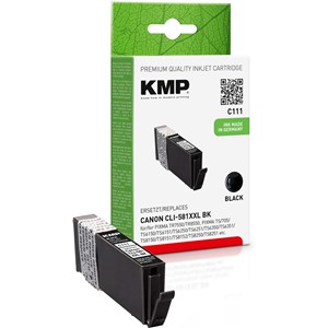 KMP 1577,0201 - Tintenpatrone, schwarz, kompatibel zu Canon CLI-581BKXXL