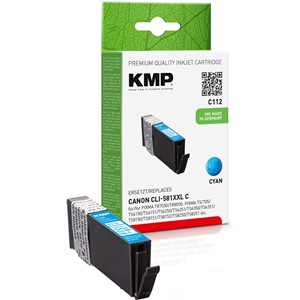 KMP 1578,0203 - Tintenpatrone, cyan, kompatibel zu Canon CLI-581CXXL