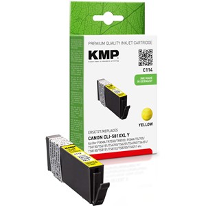 KMP 1578,0209 - Tintenpatrone, gelb, kompatibel zu Canon CLI-581YXXL