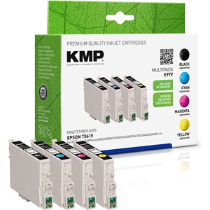 KMP 1603,4005 - Tintenpatronen Vorteilspack, kompatibel zu Epson T0615 (T0611, T0612, T0613, T0614)