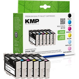 KMP 1608,4050 - Tintenpatronen Vorteilspack, kompatibel zu Epson T0807