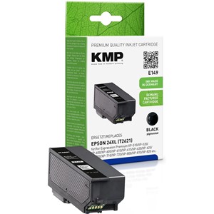 KMP 1626,4001 - Tintenpatrone, schwarz, kompatibel zu Epson 26XL 
(T2621)