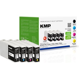 KMP 1628,4005 - Tintenpatronen Multipack, schwarz, cyan, magenta, yellow, kompatibel zu Epson 79XL (T7901, T7902, T7903, T7904)