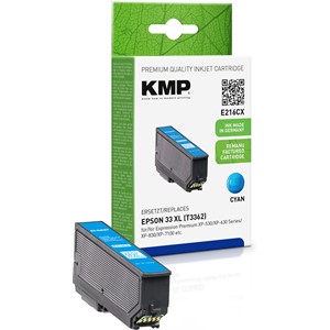 KMP 1633,4003 - Tintenpatrone, cyan, kompatibel zu Epson 33XL T3362