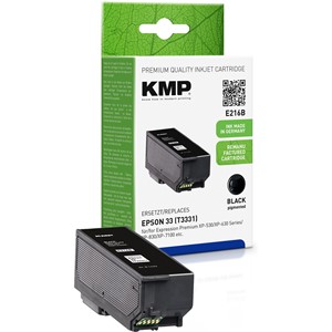 KMP 1633,4801 - Tintenpatrone, schwarz, kompatibel zu Epson 33 T3331