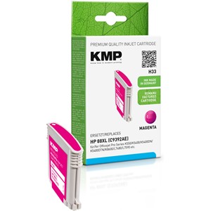 KMP 1704,4926 - Tintenpatrone, wiederaufbereitet, magenta, kompatibel zu HP C9392A