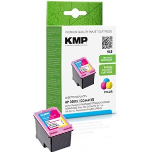 KMP 1710,4440 - Tintenpatrone, recycled, 3-farbig, kompatibel zu HP 300XL (CC644EE)