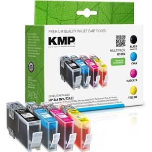 KMP 1712,8005 - Tintenpatronen Vorteilspack, schwarz, cyan, magenta, yellow, kompatibel zu HP 364