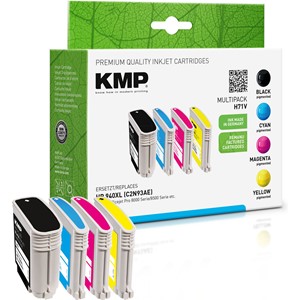 KMP 1715,4005 - Vorteilspack Tintenpatronen, CMYK, recycled, mit Chip, kompatibel zu HP 940XL