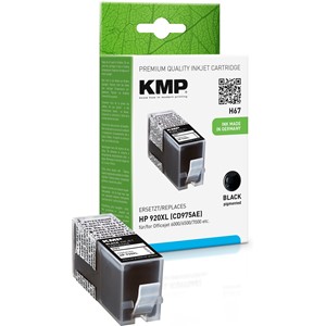 KMP 1717,0051 - Tintenpatrone, black, mit Chip, kompatibel zu HP CD975AE, HP 920XL