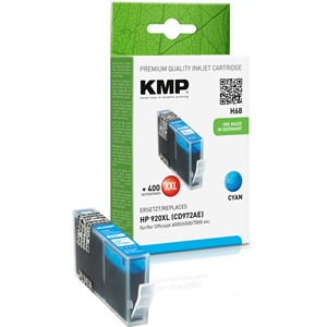 KMP 1718,0053 - Tintenpatrone, cyan, mit Chip, kompatibel zu HP CD972AE, HP 920XL