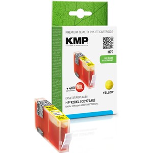 KMP 1718,0059 - Tintenpatrone, yellow, mit Chip, kompatibel zu HP CD974AE, HP 920XL
