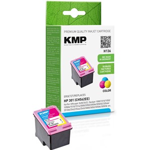 KMP 1720,4830 - Tintenpatrone, 3-farbig, kompatibel zu HP 301 (CH562EE)