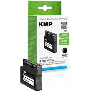 KMP 1725,4801 - Tintenpatrone, schwarz, kompatibel zu HP 932 (CN057AE)