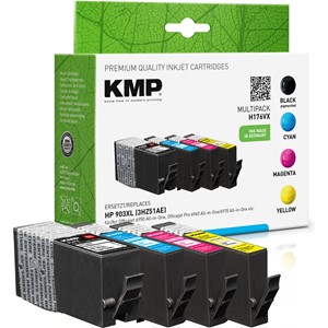 KMP 1756,0005 - Tintenpatrone, schwarz, cyan, magenta, gelb, kompatibel zu HP 903XL (T6M15AE, T6M03AE, T6M07AE, T6M11AE)