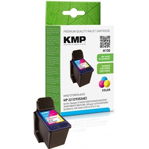 KMP 1901,4820 - Tintenpatrone, 3-farbig, kompatibel zu HP 22 (C9352AE)