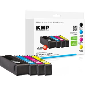 KMP 1902,4050 - Tintenpatronen, schwarz, cyan, magenta, yellow, kompatibel zuHP  970XL (CN625AE)