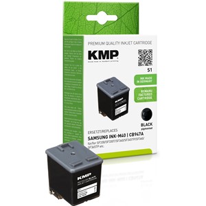 KMP 1950,4401 - Tintenpatrone, wiederaufbereitet, schwarz, kompatibel zu Samsung Ink-M40
