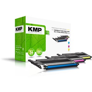 KMP 3528,0030 - Tonerkartuschen Multipack, cyan, magenta, gelb, kompatibel zu Samsung CLT-C404C, CLT-M404S, CLT-Y404S