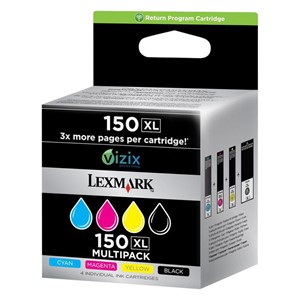 Lexmark 14N1919E - 150XL Tintenpatronen Multipack, schwarz und 3-farbig