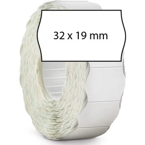 Meto 30007365 - METO Etiketten für Preisauszeichner (32x19 mm, 2-zeilig, 10.000 Stück, permanent haftend) 10 Rollen à 1000 Stück, weiß