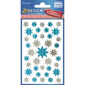 Z-Design 52775 - Sticker Effektfolie Sterne 8 silber