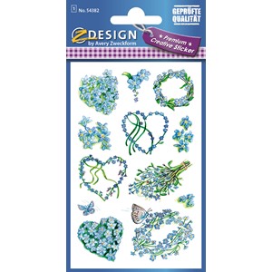 Z-Design 54382 - Premium Papier Sticker Vergissmeinnicht