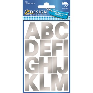Z-Design 59125 - Folien Sticker Buchstaben wetterfest silber
