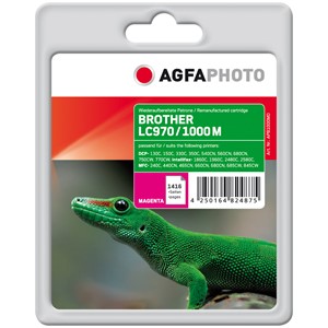 AgfaPhoto APB1000MD - Agfaphoto Tintenpatrone, magenta, ersetzt Brother LC1000M, LC970M