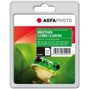 AgfaPhoto APB1100BD - Agfaphoto Tintenpatrone, schwarz, ersetzt Brother LC1100BK, LC980BK